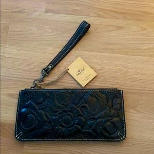 PATRICIA NASH NWT black leather wristlet! *NEW*